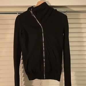 Rick Owens black cropped hoodie | made in Italy